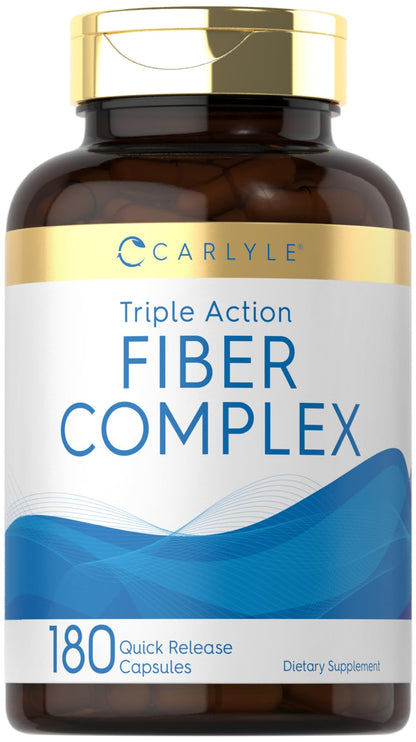 Carlyle Triple Action Fiber Complex - 180 Capsules - Vegetarian, Non-GMO and Gluten Free Supplement