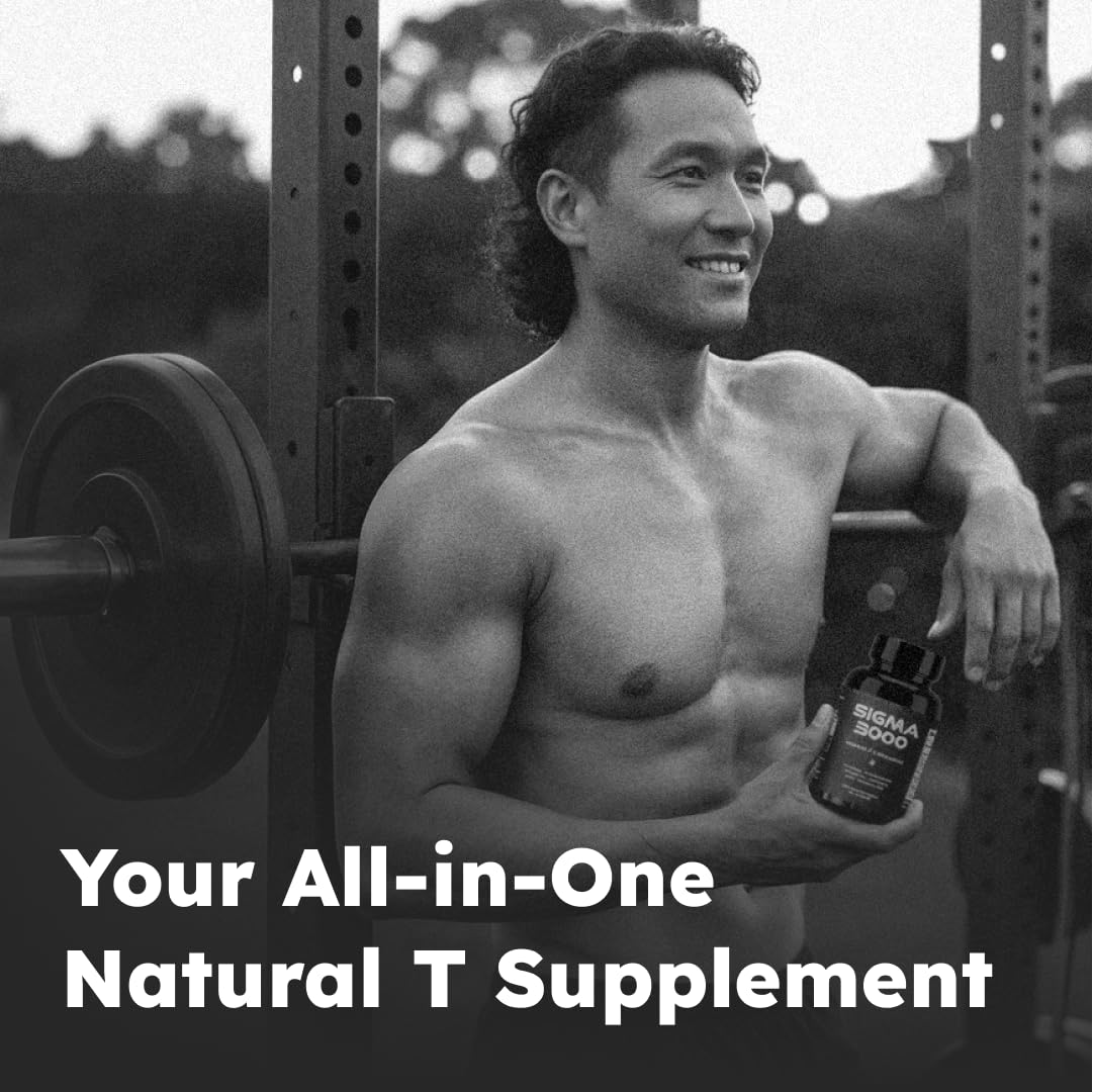 SIGMA 3000 Testosterone Booster for Men - Natural Energy, Stamina & Muscle Growth with Ashwagandha