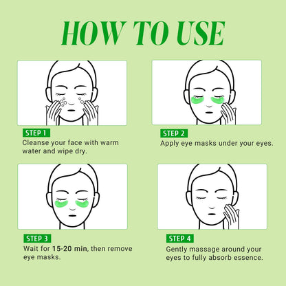 PEAUAMIE Retinol & Aloe Vera Under Eye Patches (30 Pairs) - Intensive Anti-Aging & Soothing Eye Mask for Wrinkles, Dark Circles & Puffiness
