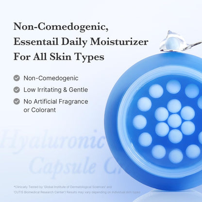 medicube Capsule Cream with Hyaluronic Acid - 120H Lasting Hydration, Barrier Care, Calming Daily Facial Moisturizer For All Skin Types - Panthenol & Ceramides - Korean Skincare, 1.94 oz