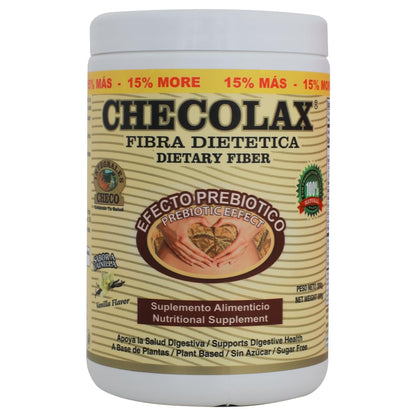 CHECOLAX: Our Dietary Fiber Alleviates Constipation Naturally, Supports Regularity, Bloating Relief & Gut Health, Sugar Free, Non-GMO, Plant-Based - Essential Fiber Boost, Vanilla (10.5 oz)