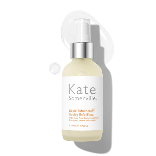 Kate Somerville Liquid ExfoliKate - Triple Acid Resurfacing Treatment, Clinically Formulated AHA Overnight Facial Exfoliator, Smooths Skin and Minimizes Pores, 4 Fl Oz