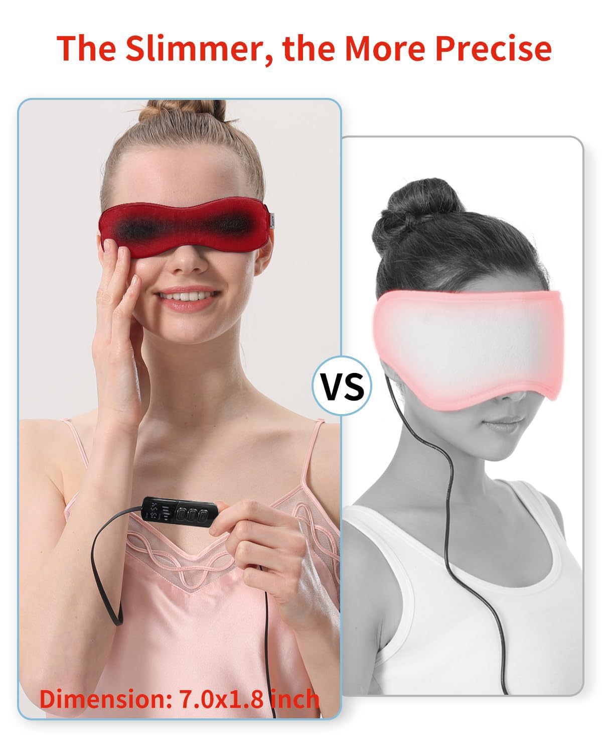 Aroma Season Heated Eye Mask - Flaxseed Graphene FIR Warm Compress for Dry Eyes, MGD & Blepharitis Relief (Black)