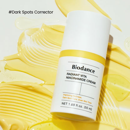 BIODANCE Radiant Vita Niacinamide Cream, Brightening, Dark Spot Correcting, Hydrating Facial Moisturizer with Vitamin C, B12, Korean Skin Care, Mothers Day Gifts - 1.69 fl.oz, 50ml