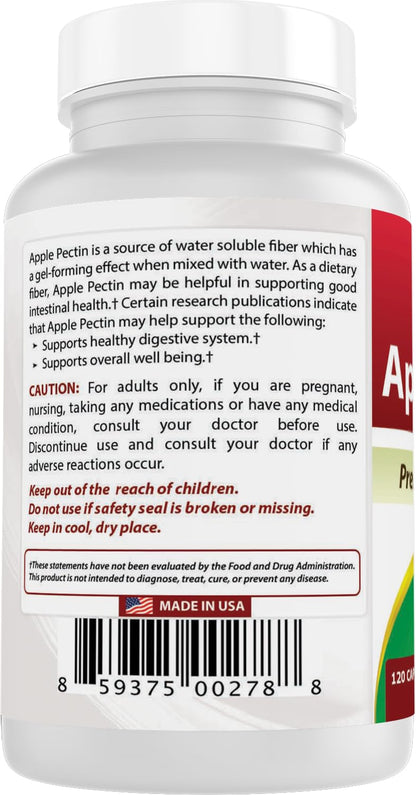 Best Naturals Apple Pectin 700 mg 120 Capsules