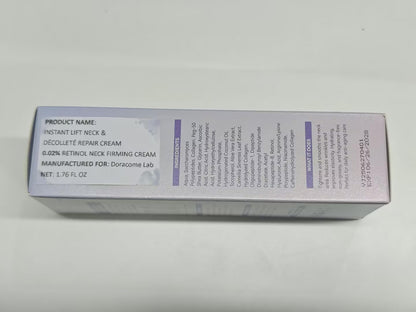 Retinol, Collagen & Hyaluronic Acid Neck Firming Cream (1.76 fl oz) - Advanced Tightening & Lifting Treatment for Neck & Face