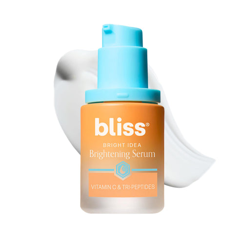 Bliss Vitamin C + Tri-Peptide Face Serum - Stabilized Vitamin C with Collagen-Boosting Peptide - Brightening Serum for Dark Spots, Fine Lines & Firmness - Hyaluronic Acid, Green Tea - 1 fl oz