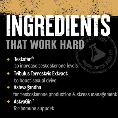 Men’s Performance & Vitality Support Supplement - Nitric Oxide, Adaptogen & Prostate Support Formula - Animal TNT+