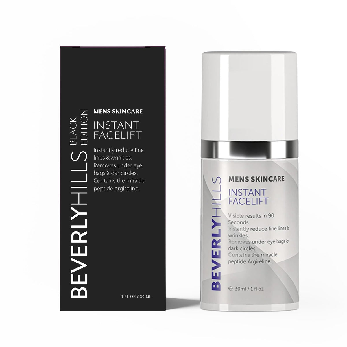 Beverly Hills Men's Instant Facelift & Eye Serum - Dark Circles, Puffy Eyes & Wrinkle Treatment