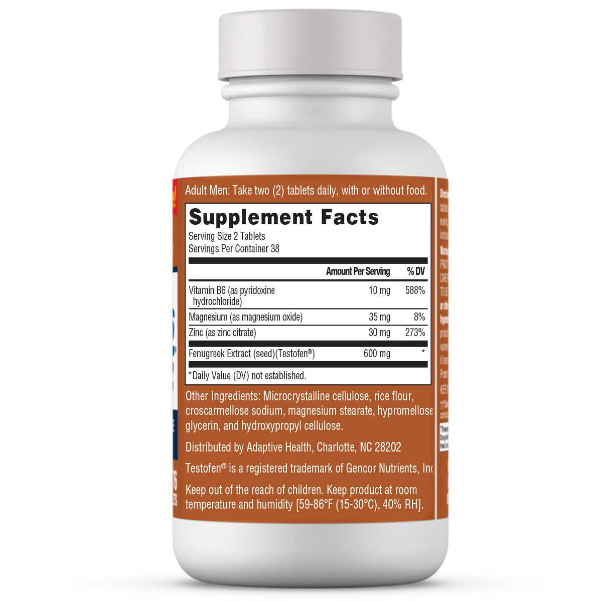 Free Testosterone Support for Men - Energy, Strength, Stamina & Vitality Booster for Muscle Performance & Male Health
