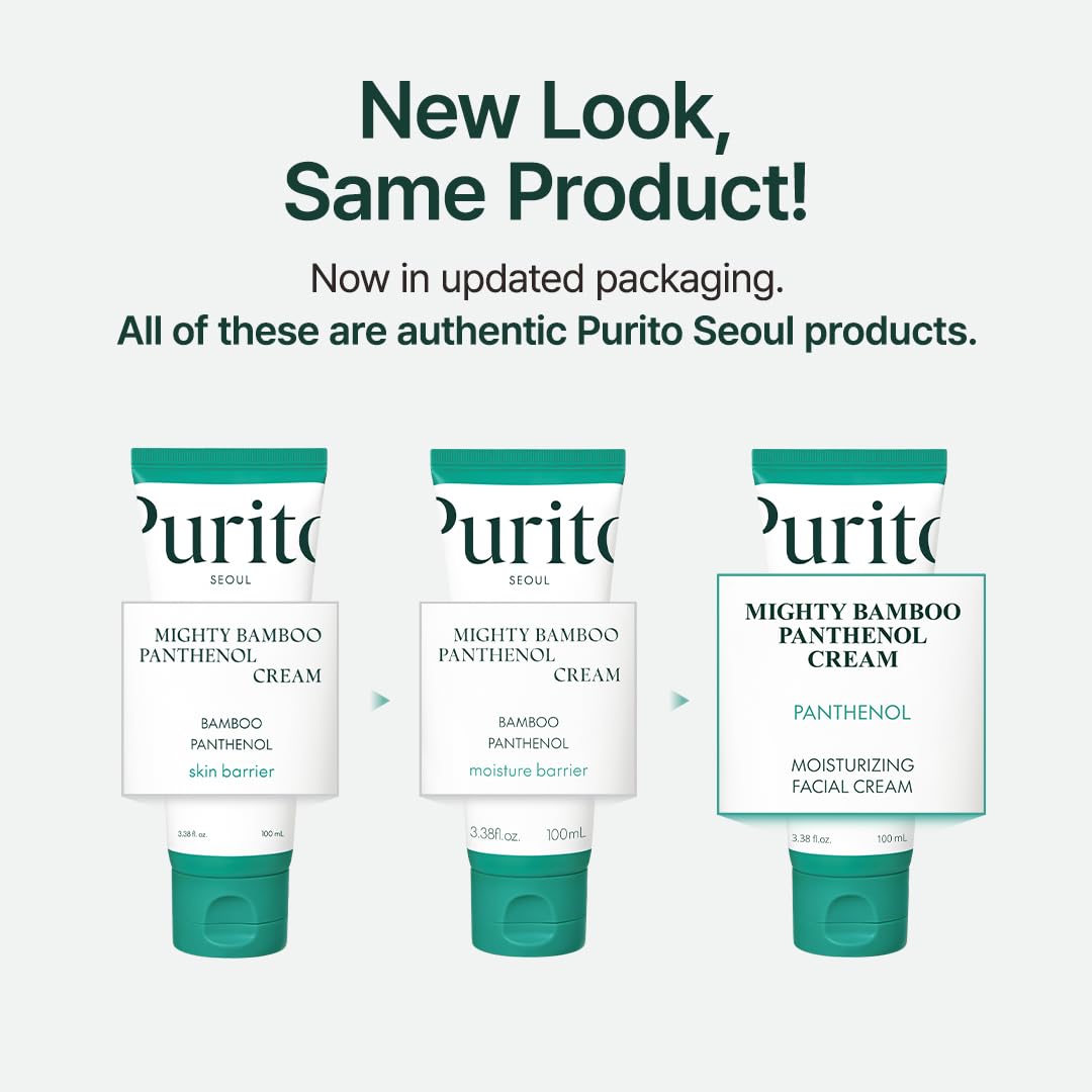 PURITO Panthenol 10% Post-Acne Cream - Moisturizer for Blemish Marks, Barrier Repair - Silicone-Free, Non-Comedogenic, Fragrance-Free, Vegan & Cruelty-free - Korean Skincare, 100mL 3.38 fl.oz