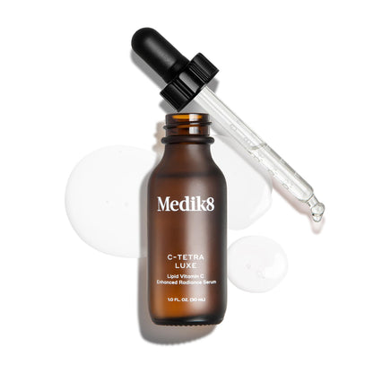 Medik8 C-Tetra Luxe - Balancing Vitamin C Serum For Face - Smooths Fine Lines and Wrinkles - Face Serum with Squalane - Vegan and Gluten Free - 1.0 oz