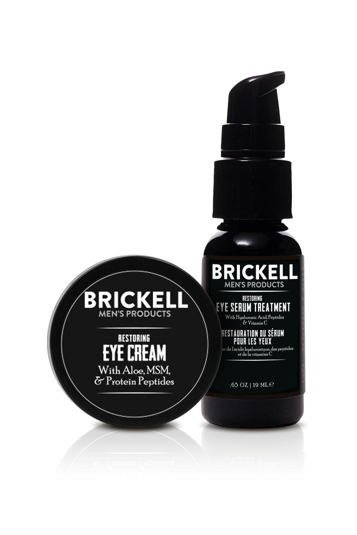 Brickell Men's Restoring Eye Routine - Eye Cream & Serum Set
