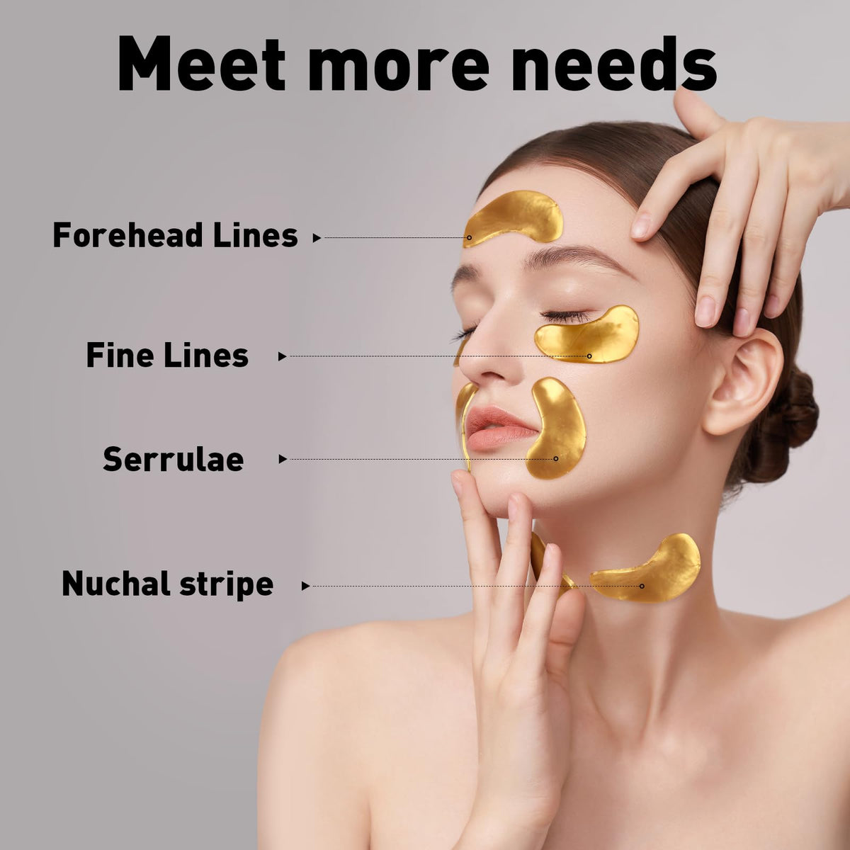 CHMI 24K Gold Under Eye Patches (50 Pairs) - Collagen Eye Masks for Dark Circles, Puffy Eyes, Eye Bags & Wrinkles - Hydrating Anti-Aging Eye Gel Pads