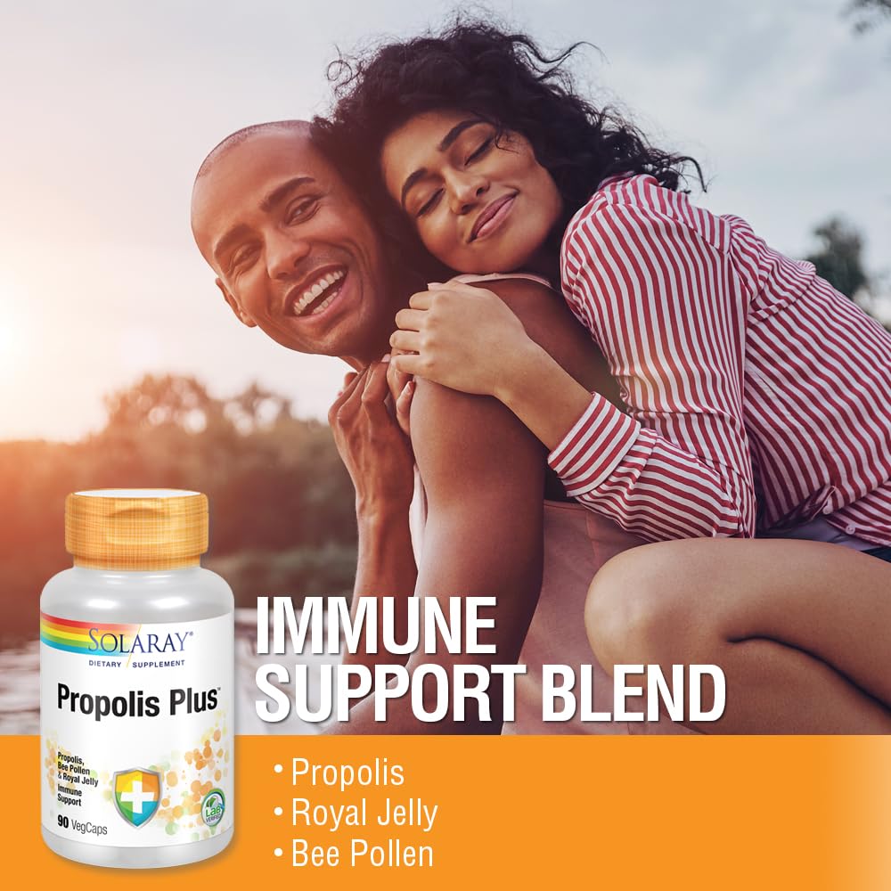 SOLARAY Propolis Plus - Immune Support Supplement, 90 VegCaps