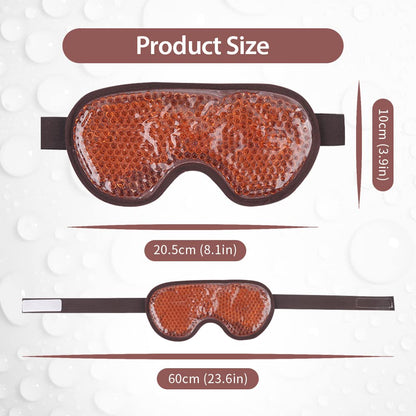 NEWGO Cooling Eye Mask - Cold Ice Pack for Puffy Eyes, Dark Circles, Headache & Stress Relief (Brown)
