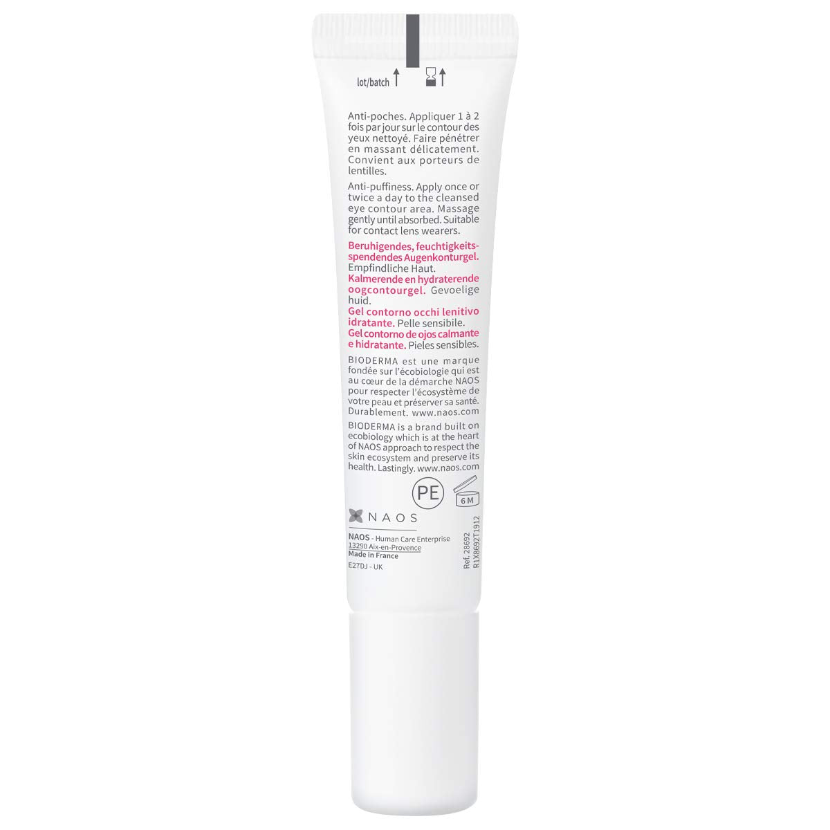 Bioderma Sensibio Eye Gel (15ml) - Soothing & Moisturizing Under-Eye Treatment for Sensitive Skin - Reduces Puffiness & Fine Lines