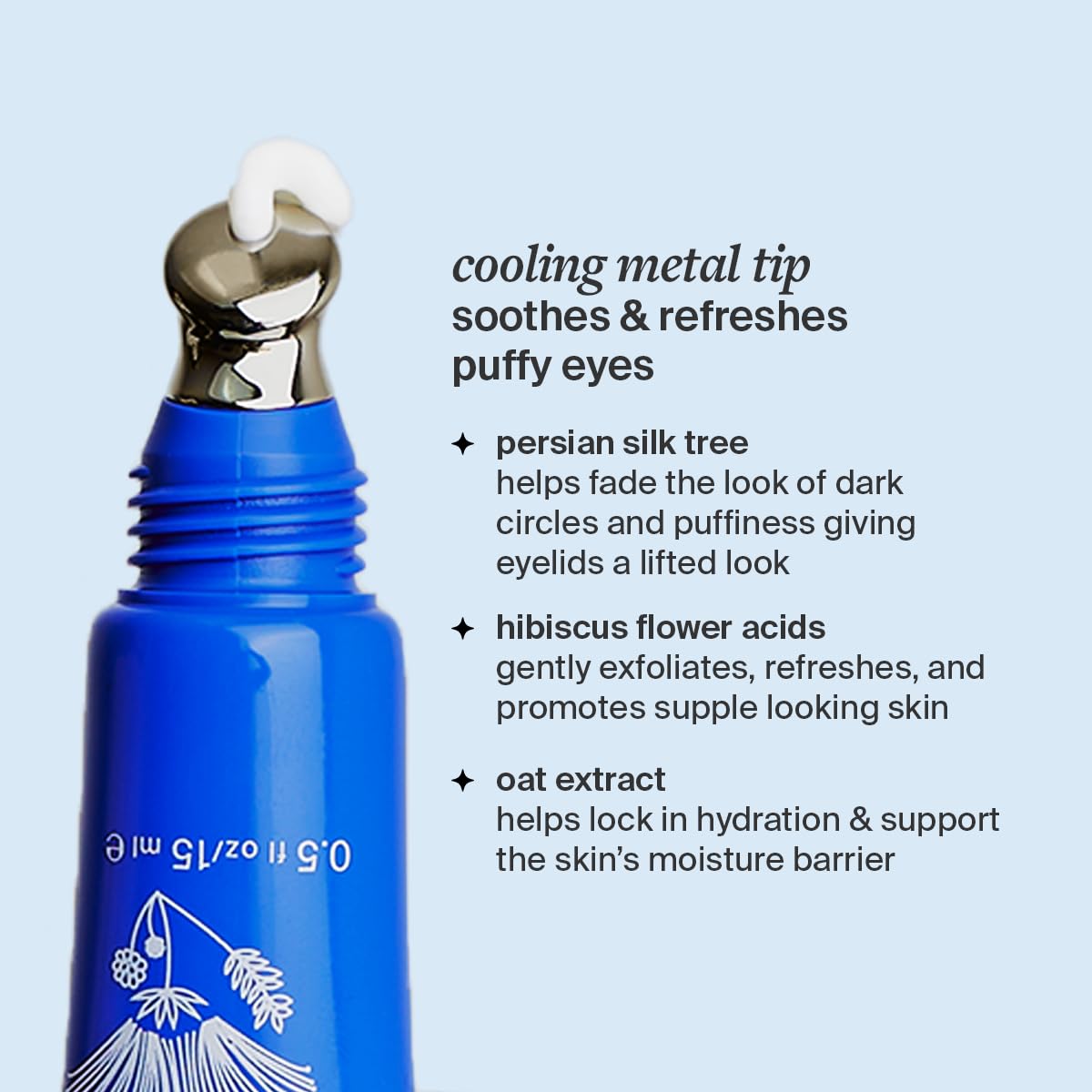 Cocokind Revitalizing Eye Cream - Hydrating & Depuffing Eye Cream with Cooling Metal Applicator for Fine Lines & Wrinkles (0.5 fl oz)