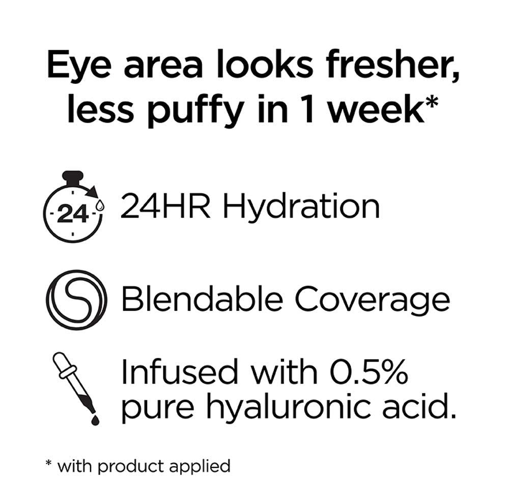 L’Oréal Paris True Match Eye Cream in a Concealer (0.4 fl. oz) - 0.5% Hyaluronic Acid - Shade: Fair C1-2 (Cool)