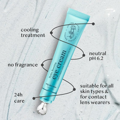 Caffeine Eye Cream for Dark Circles & Puffiness (15ml) - Anti-Aging Brightener with Niacinamide, Squalane & Peptide Complex - Cooling Zinc Roller Applicator