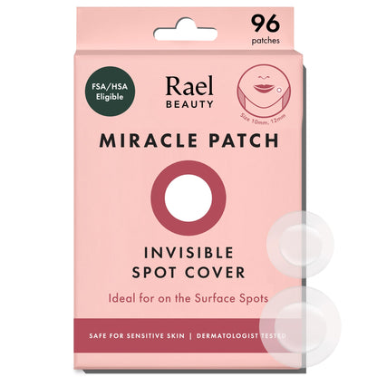 Rael Pimple Patches - Hydrocolloid Acne Pimple Patch, Absorbs Zits & Blemish, Korean Skin Care, 2 Sizes (96 Count)