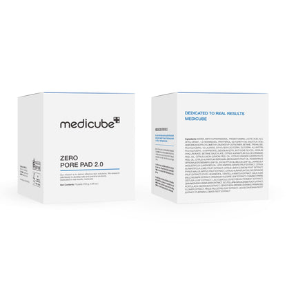 medicube Toner Pads Zero Pore Pad 2.0 - Dual-Textured Facial Pad for Exfoliation and Pore Care with 4.5% AHA Lactic Acid, 0.45% BHA Salicylic Acid - Ideal for All, Korean Skin Care, 70 Pads (1 Pack)