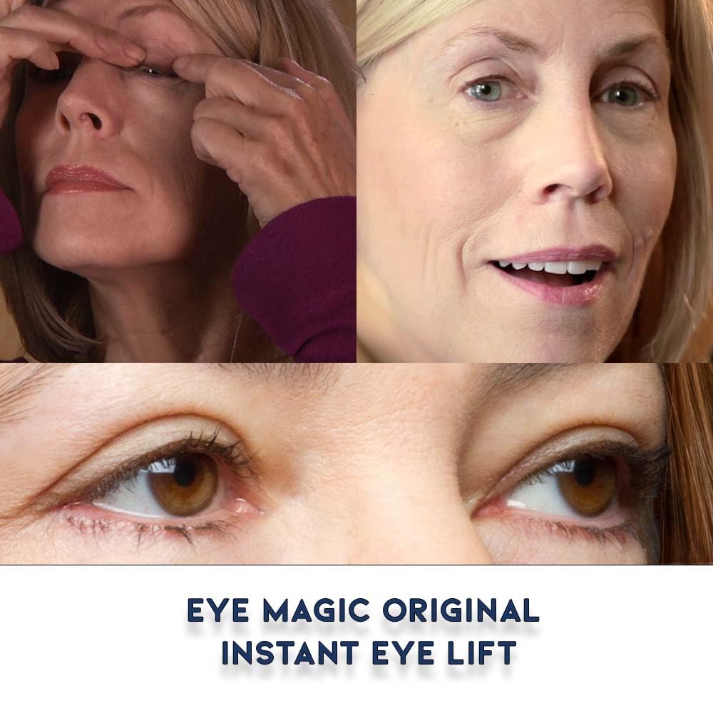 Premium Original Instant Eye Lift Kit - Eyelid Lift Strips with Wax/Gel for Droopy Upper Eyelids (64 Strips, Small/Medium)