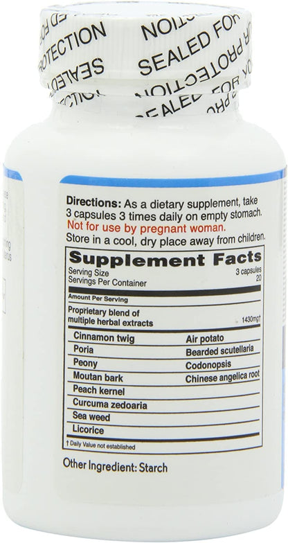 Balanceuticals Ovary & Uterus Clean, 500 mg Dietary Supplement Capsules, 60-Count Bottle (Pack of 2)