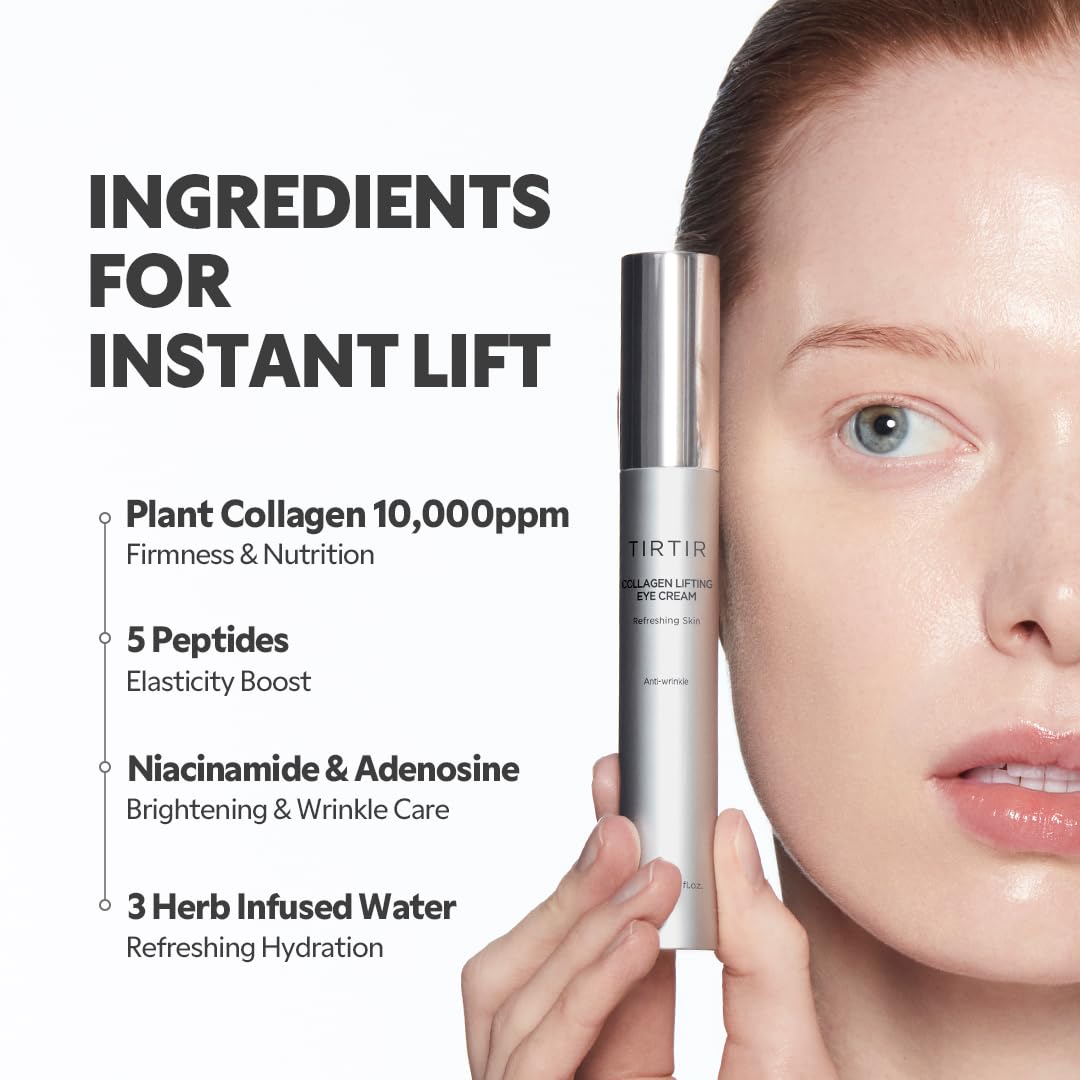 TIRTIR Collagen Lifting Eye Cream with Roller Applicator (15ml)