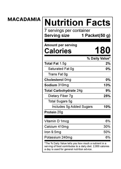 Korean Food All-In-One Multi Shake, Macadamia, Dietary Fiber, 7 Pack, 350g