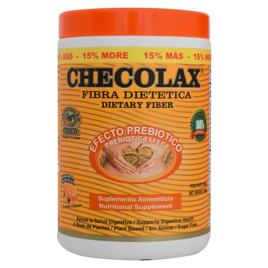 CHECOLAX: Our Dietary Fiber Alleviates Constipation Naturally, Supports Regularity, Bloating Relief & Gut Health, Sugar Free, Non-GMO, Plant-Based - Essential Fiber Boost, Orange (10.5 oz)
