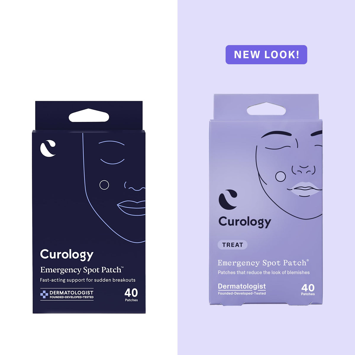 Curology Emergency Spot Pimple Patches for Face, Hydrocolloid Pimple Patches Fast-Acting, 40 Count