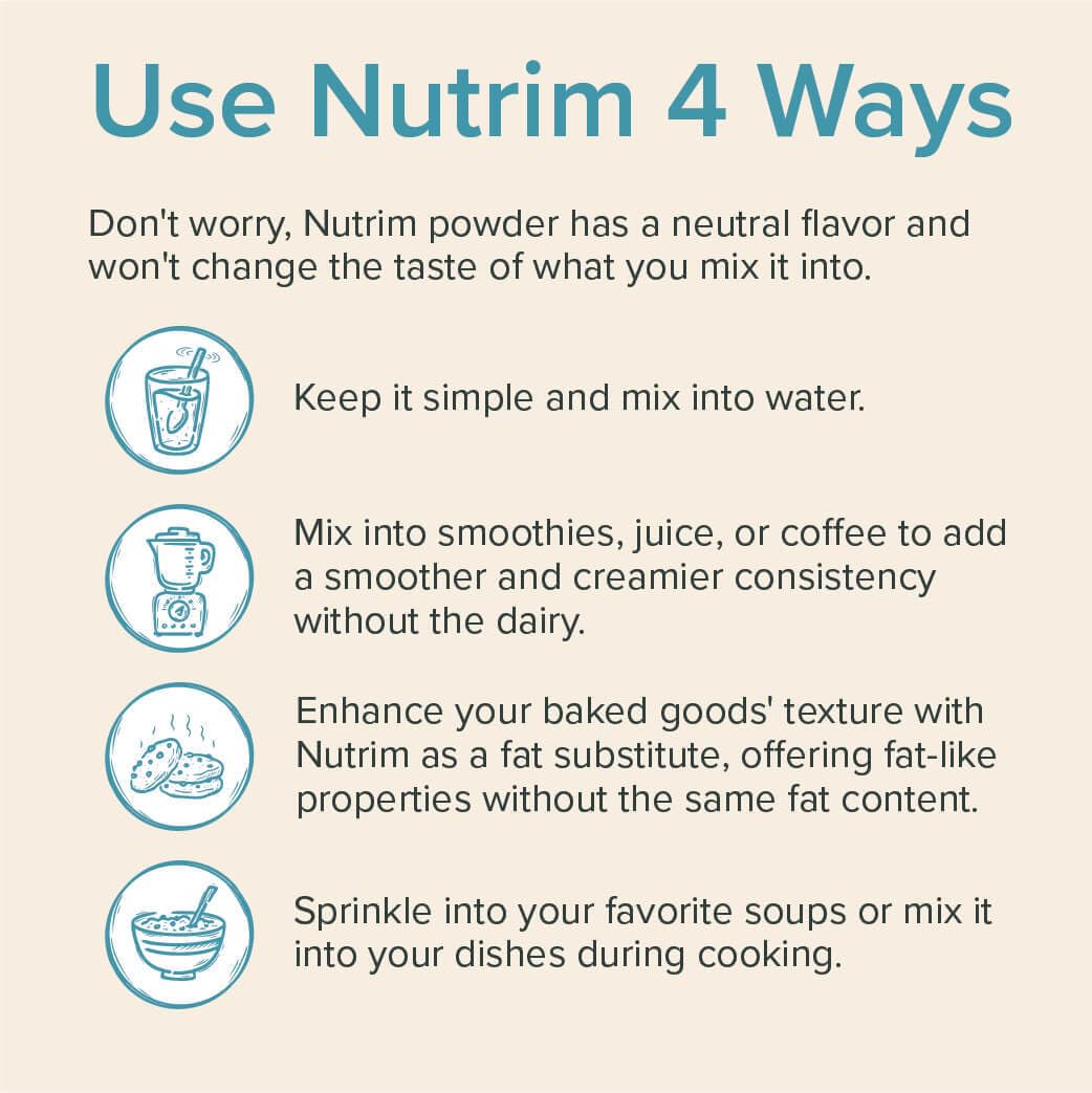 Nutrim Oat Bran Powder with 750mg Beta Glucan per Serving - Easy-Mix Soluble Fiber for Cholesterol Management & Immune Support - Heart Healthy, Non-GMO & Vegan Oatmeal Powder