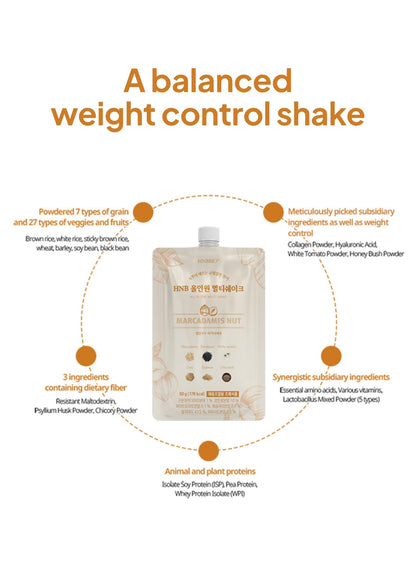 Korean Food All-In-One Multi Shake, Macadamia, Dietary Fiber, 7 Pack, 350g