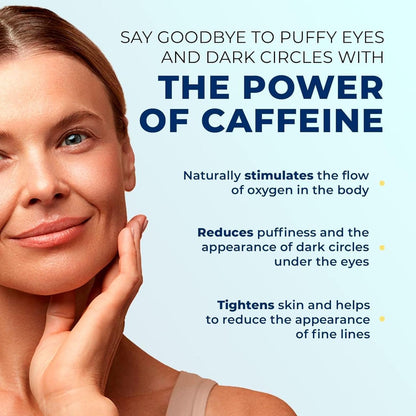 4-in-1 Under Eye Brightener - Anti-Aging Cream with 5% Caffeine, Niacinamide, Retinol & Peptides - Reduces Dark Circles, Puffiness & Wrinkles