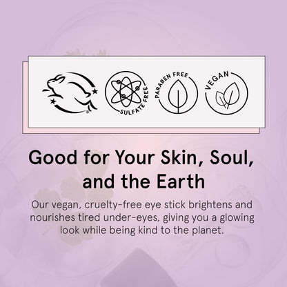 grace & stella Retinol & Caffeine Eye Brightener Balm Stick (3.5g) - Travel-Size Anti-Aging Treatment for Dark Circles, Puffiness & Wrinkles - Vegan Eye Cream Stick