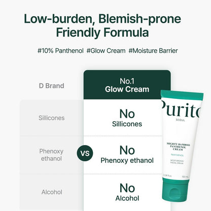 PURITO Panthenol 10% Post-Acne Cream - Moisturizer for Blemish Marks, Barrier Repair - Silicone-Free, Non-Comedogenic, Fragrance-Free, Vegan & Cruelty-free - Korean Skincare, 100mL 3.38 fl.oz