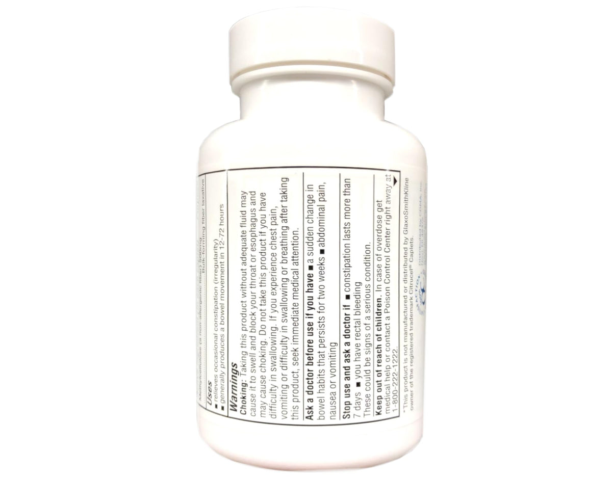 Quality Choice Fiber Therapy Caplets, 100 Count Gentle Fiber Laxative with Methylcellulose for Constipation Relief, Regularity Support, Gluten-Free, Non-Allergenic, Gentle & Effective