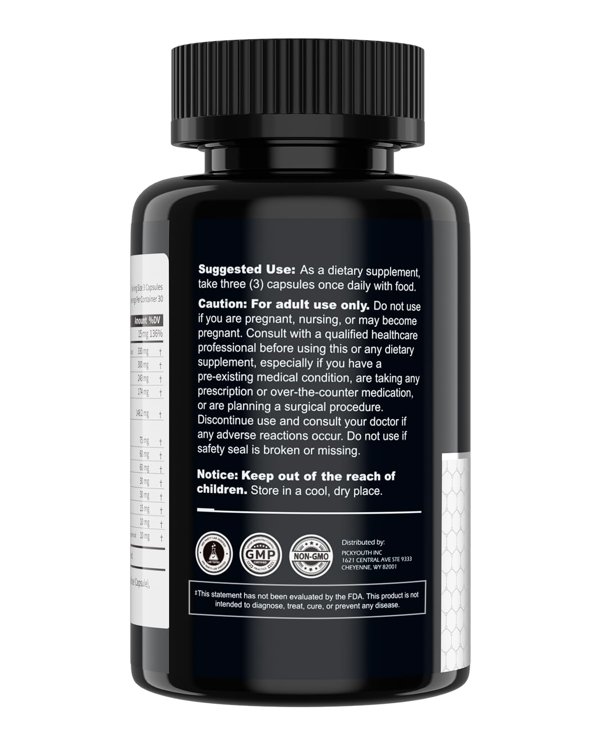 Testosterone Booster for Men - Ashwagandha, DIM, Turkesterone & Tongkat Ali - Energy, Strength & Performance Support Supplement - PickYouth Synergy-T (90 Capsules)
