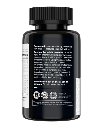 Testosterone Booster for Men - Ashwagandha, DIM, Turkesterone & Tongkat Ali - Energy, Strength & Performance Support Supplement - PickYouth Synergy-T (90 Capsules)