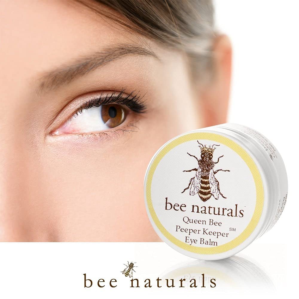 Bee Naturals Queen Eye Balm Duo - Peeper Keeper Under Eye Balm with Vitamin E & Natural Oils for Wrinkles, Fine Lines & Crow’s Feet (2 Pack)