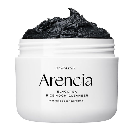 ARENCIA Black Tea Rice Mochi Face Cleanser, 120g, Pore Care, Sebum Control, Oily Skin