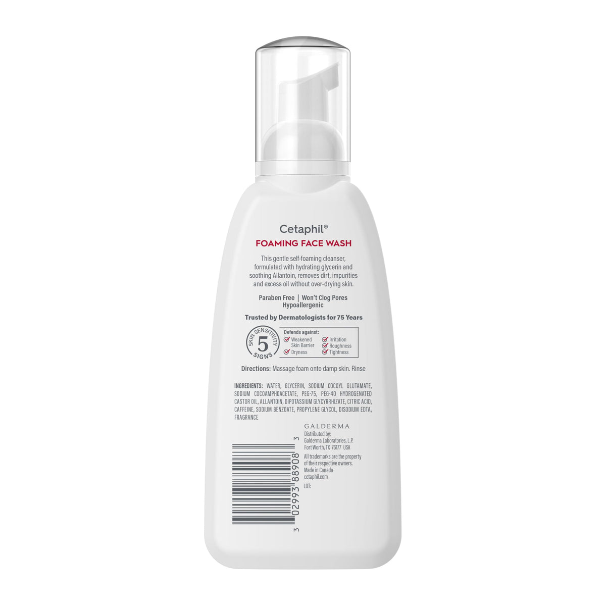 Cetaphil Redness Relieving Foaming Face Wash For Sensitive Skin, 8 Fl Oz, Gently Cleanses & Calms Sensitive Skin Without Over Drying, (Packaging May Vary)