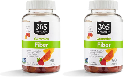 365 by Whole Foods Market, Fiber Gummy, 90 Count (Pack of 2)