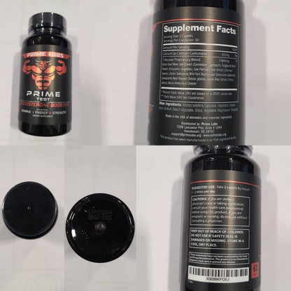 Testosterone Booster for Men - Energy, Strength, Stamina & Endurance Support Supplement - Prime Labs (2 Pack, 120 Caplets)