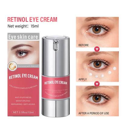 Retinol Eye Cream with Collagen & Hyaluronic Acid - Anti-Aging Under Eye Cream for Dark Circles, Puffiness & Wrinkles - Suitable for Sensitive Skin