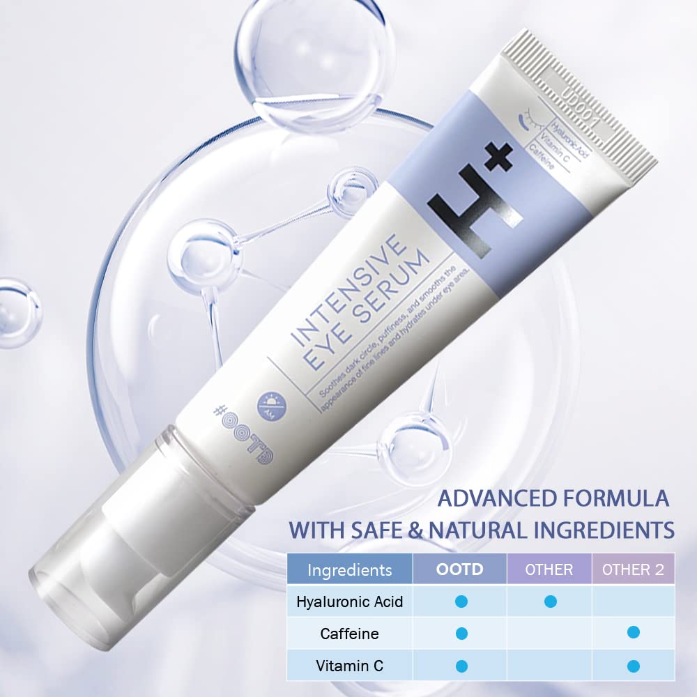 Korean Under Eye Serum with Hyaluronic Acid, Vitamin C & Caffeine (30g)