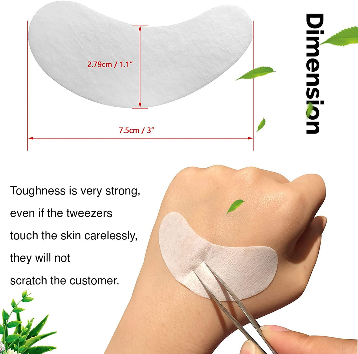 GreenLife Natural Hydrogel Eye Gel Pads - Collagen & Aloe Vera Under Eye Patches for Eyelash Extensions & Skin Care (100 Pairs)