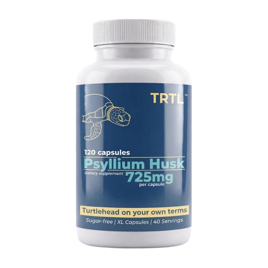 TRTL Psyllium Husk Capsules - 120 ct - Fiber Supplement for Gut Health Support & Digestive Regularity - Packaged & Tested in USA, Non-GMO - 2.2g Fiber per Serving