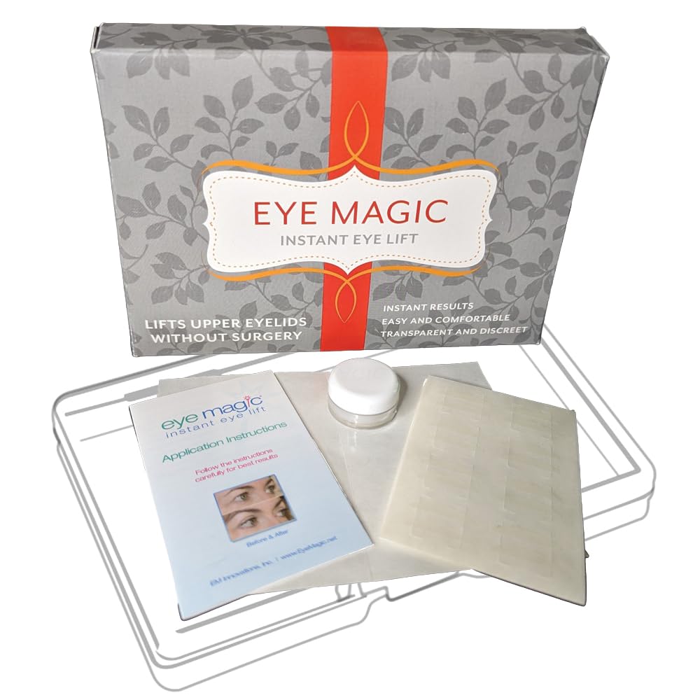 Premium Original Instant Eye Lift Kit - Eyelid Lift Strips with Wax/Gel for Droopy Upper Eyelids (64 Strips, Small/Medium)